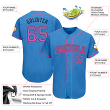 Load image into Gallery viewer, Custom Powder Blue Pink-Black Authentic Drift Fashion Baseball Jersey