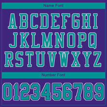 Load image into Gallery viewer, Custom Purple Aqua-White Mesh Authentic Football Jersey