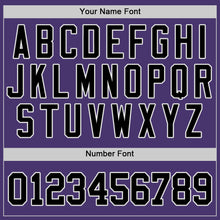 Load image into Gallery viewer, Custom Purple Black-Gray Authentic Baseball Jersey
