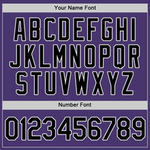 Load image into Gallery viewer, Custom Purple Black-Gray Authentic Baseball Jersey