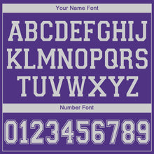 Load image into Gallery viewer, Custom Purple White V-Neck Basketball Jersey