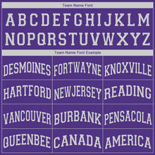 Load image into Gallery viewer, Custom Purple White V-Neck Basketball Jersey