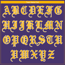 Load image into Gallery viewer, Custom Purple Gold-White Authentic Baseball Jersey