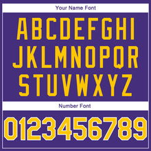 Load image into Gallery viewer, Custom Stitched Purple Gold-White Sports Pullover Sweatshirt Hoodie