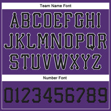 Load image into Gallery viewer, Custom Purple Black-White Stitched Adjustable Snapback Hat