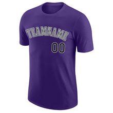 Load image into Gallery viewer, Custom Purple Black-Gray Performance T-Shirt