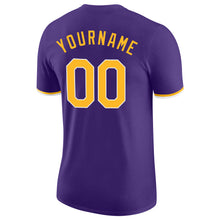 Load image into Gallery viewer, Custom Purple Gold-White Performance T-Shirt