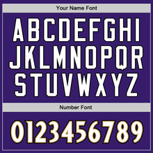 Load image into Gallery viewer, Custom Purple White-Old Gold Authentic Baseball Jersey
