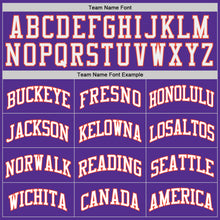 Load image into Gallery viewer, Custom Purple White-Orange Authentic Throwback Basketball Jersey