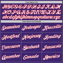 Load image into Gallery viewer, Custom Purple White-Red Authentic Baseball Jersey