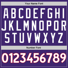 Load image into Gallery viewer, Custom Purple White-Red Authentic Baseball Jersey