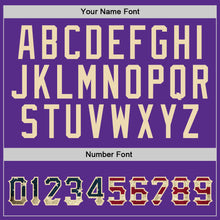 Load image into Gallery viewer, Custom Stitched Purple Vintage USA Flag-Cream Sports Pullover Sweatshirt Hoodie