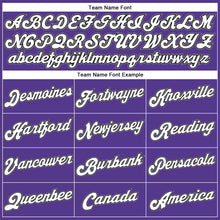 Load image into Gallery viewer, Custom Purple Black Pinstripe White-Gray Authentic Basketball Jersey