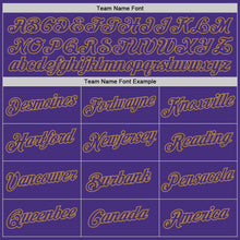 Load image into Gallery viewer, Custom Stitched Purple Purple-Old Gold Sports Pullover Sweatshirt Hoodie