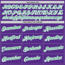 Load image into Gallery viewer, Custom Stitched Purple White-Kelly Green Sports Pullover Sweatshirt Hoodie