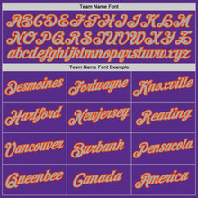 Load image into Gallery viewer, Custom Purple Orange-Gray Performance T-Shirt