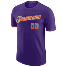 Load image into Gallery viewer, Custom Purple Orange-Gray Performance T-Shirt