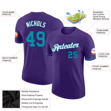 Load image into Gallery viewer, Custom Purple Teal-White Performance T-Shirt