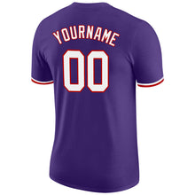 Load image into Gallery viewer, Custom Purple White-Red Performance T-Shirt