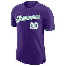 Load image into Gallery viewer, Custom Purple White-Kelly Green Performance T-Shirt