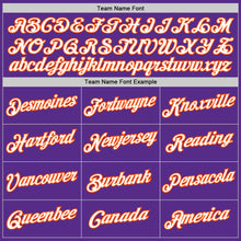 Load image into Gallery viewer, Custom Purple White-Orange Performance T-Shirt