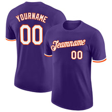 Load image into Gallery viewer, Custom Purple White-Orange Performance T-Shirt