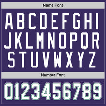 Load image into Gallery viewer, Custom Purple White-Kelly Green Hockey Jersey