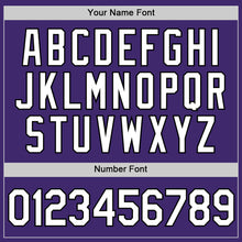 Load image into Gallery viewer, Custom Purple White-Black Authentic Baseball Jersey