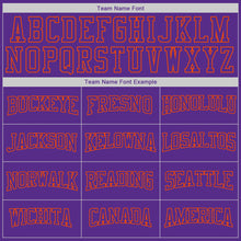 Load image into Gallery viewer, Custom Stitched Purple Purple-Orange Sports Pullover Sweatshirt Hoodie