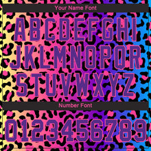 Load image into Gallery viewer, Custom Purple Purple-Pink 3D Pattern Design Leopard Authentic Baseball Jersey