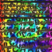 Load image into Gallery viewer, Custom Purple Black-Old Gold 3D Pattern Design Leopard Authentic Baseball Jersey