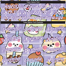 Load image into Gallery viewer, Custom Purple White-Purple 3D Pattern Design Sticker Cartoons Authentic Baseball Jersey