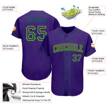 Load image into Gallery viewer, Custom Purple Kelly Green-Gold Authentic Drift Fashion Baseball Jersey