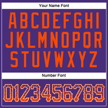 Load image into Gallery viewer, Custom Purple Orange-White Authentic Drift Fashion Baseball Jersey