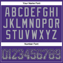 Load image into Gallery viewer, Custom Purple Gray-Black Authentic Drift Fashion Baseball Jersey
