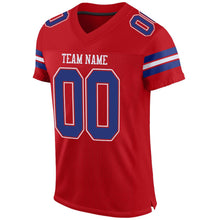 Load image into Gallery viewer, Custom Red Royal-White Mesh Authentic Football Jersey