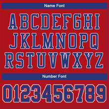 Load image into Gallery viewer, Custom Red Royal-White Mesh Authentic Football Jersey