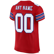 Load image into Gallery viewer, Custom Red White-Royal Mesh Authentic Football Jersey