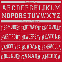 Load image into Gallery viewer, Custom Red White V-Neck Basketball Jersey