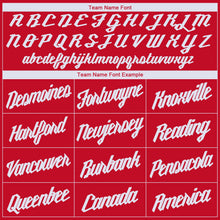 Load image into Gallery viewer, Custom Red White Round Neck Basketball Jersey