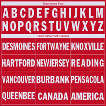 Load image into Gallery viewer, Custom Red White V-Neck Basketball Jersey