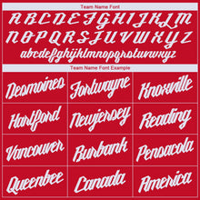 Load image into Gallery viewer, Custom Red White V-Neck Basketball Jersey