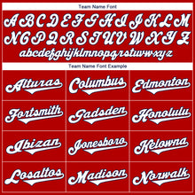 Load image into Gallery viewer, Custom Red White-Navy Authentic Throwback Rib-Knit Baseball Jersey Shirt