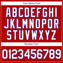 Load image into Gallery viewer, Custom Red White-Royal Authentic Baseball Jersey