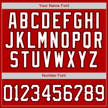 Load image into Gallery viewer, Custom Red White-Black Authentic Baseball Jersey