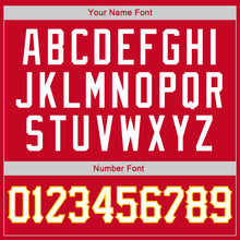 Load image into Gallery viewer, Custom Stitched Red White-Gold Sports Pullover Sweatshirt Hoodie