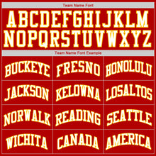 Load image into Gallery viewer, Custom Red White-Gold Authentic American Flag Fashion Baseball Jersey
