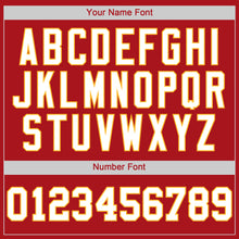 Load image into Gallery viewer, Custom Red White-Gold Authentic Baseball Jersey