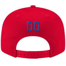 Load image into Gallery viewer, Custom Red Royal-White Stitched Adjustable Snapback Hat