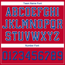 Load image into Gallery viewer, Custom Red Royal-White Stitched Adjustable Snapback Hat